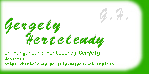 gergely hertelendy business card